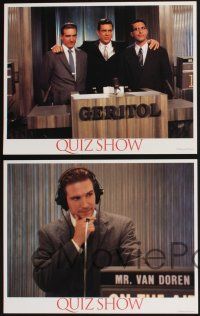 3d036 QUIZ SHOW 9 LCs '94 John Turturro, Ralph Fiennes, Paul Scofield, Robert Redford