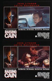 3d535 RAISING CAIN 8 LCs '92 evil John Lithgow, Lolita Davidovich, Brian De Palma directed!