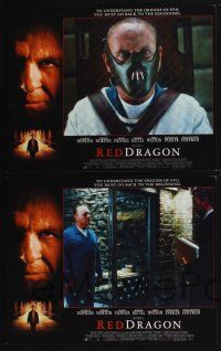 3d540 RED DRAGON 8 LCs '02 Anthony Hopkins as Hannibal Lecter, Edward Norton, Ralph Fiennes