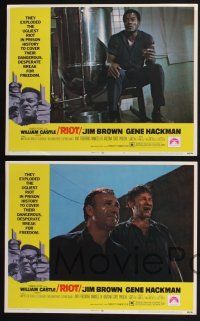 3d548 RIOT 8 LCs '69 Jim Brown & Gene Hackman escape from jail, ugliest prison riot in history!