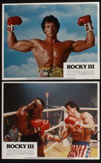 3d554 ROCKY III 8 LCs '82 boxer & director Sylvester Stallone, Burgess Meredith, Weathers, Mr. T!
