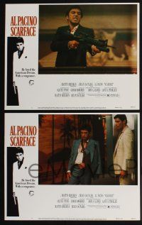 3d571 SCARFACE 8 LCs '83 Al Pacino as Tony Montana, Steven Bauer, sexy Michelle Pfeiffer, Abraham!