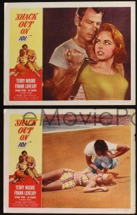 3d585 SHACK OUT ON 101 8 LCs '56 sexy young Terry Moore with Frank Lovejoy!