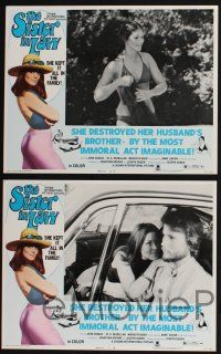 3d598 SISTER IN LAW 8 LCs '74 early Joseph Ruben, sexy immoral Anne Saxon kept it all in the family