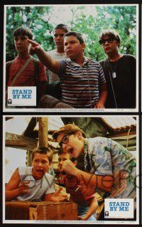 3d621 STAND BY ME 8 LCs '86 Rob Reiner, River Phoenix, Corey Feldman, Jerry O'Connell, Wheaton