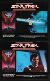 3d793 STAR TREK V 7 LCs '89 The Final Frontier, art of William Shatner & Leonard Nimoy by Bob Peak!