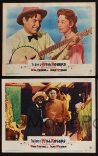 3d634 STORY OF WILL ROGERS 8 LCs '52 Michael Curtiz, Will Rogers Jr. as his father, Jane Wyman!