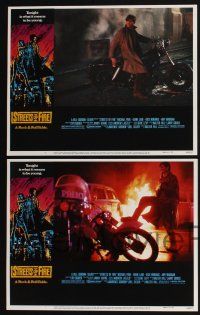 3d639 STREETS OF FIRE 8 LCs '84 Walter Hill directed, Michael Pare, Diane Lane, Riehm border art!
