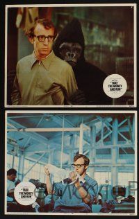 3d663 TAKE THE MONEY & RUN 8 LCs '69 wacky images of Woody Allen in classic mockumentary!
