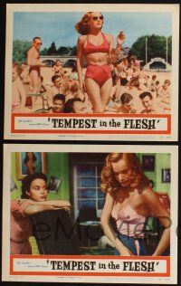 3d673 TEMPEST IN THE FLESH 8 LCs '55 intimate experiences of a girl unable to control her desires!