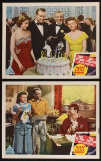 3d831 THREE LITTLE WORDS 6 LCs '50 top stars look at cake with Hirschfeld figures on it + more!
