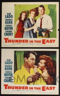 3d690 THUNDER IN THE EAST 8 LCs '53 Alan Ladd, Deborah Kerr, Charles Boyer, Corinne Calvet!