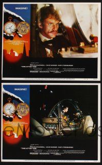 3d691 TIME AFTER TIME 8 LCs '79 Malcolm McDowell as H.G. Wells, Warner as Jack the Ripper, Noble art