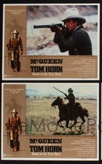 3d696 TOM HORN 8 int'l LCs '80 see Steve McQueen before he sees you, Linda Evans!