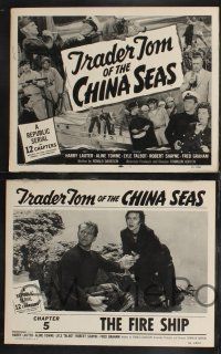 3d890 TRADER TOM OF THE CHINA SEAS 4 chapter 5 LCs '54 Republic serial, The Fire Ship!