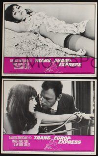 3d701 TRANS-EUROP-EXPRESS 8 LCs '68 Jean-Louis Trintignant, Marie-France Pisier, sexy images!