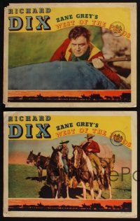 3d835 WEST OF THE PECOS 6 LCs '35 cool images of cowboy Richard Dix & Martha Sleeper, Zane Grey!