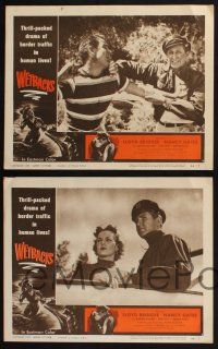 3d734 WETBACKS 8 LCs '56 great images of Lloyd Bridges, Nancy Gates. Mexican illegal aliens!