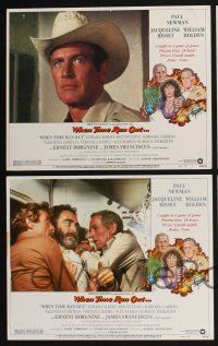3d739 WHEN TIME RAN OUT 8 LCs '80 Paul Newman, William Holden & Jacqueline Bisset!