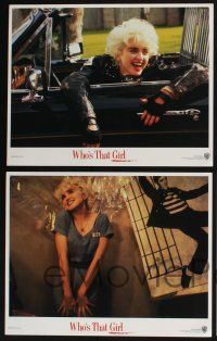 3d749 WHO'S THAT GIRL 8 LCs '87 great portrait of young rebellious Madonna, Griffin Dunne!