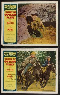3d891 WILD BILL HICKOK 4 LCs '50s cool images of Guy Madison in the title role, Outlaw Flats!