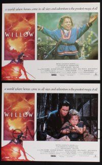 3d755 WILLOW 8 LCs '88 Ron Howard directed, Val Kilmer, Warwick Davis, Alvin fantasy border art!