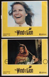 3d757 WIND & THE LION 8 LCs '75 Sean Connery & sexy Candice Bergen, directed by John Milius!