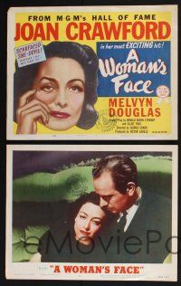 3d760 WOMAN'S FACE 8 LCs R54 Melvyn Douglas, Joan Crawford, Margaret Sullavan, Robert Young, w/ tc!