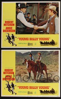 3d764 YOUNG BILLY YOUNG 8 LCs '69 cowboys Robert Mitchum & Robert Walker in western action!