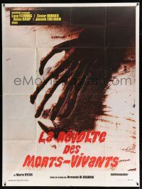 3e354 BLIND DEAD French 1p '73 Amando de Ossorio's La Noche del Terror Ciego, creepy image!