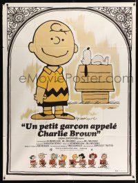 3e360 BOY NAMED CHARLIE BROWN French 1p '70 Peanuts, different art with Snoopy by Charles Schulz!