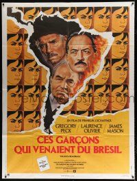 3e361 BOYS FROM BRAZIL French 1p '78 Nazi Gregory Peck, Laurence Olivier, James Mason, different!
