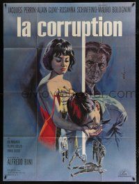 3e380 CORRUPTION French 1p '63 Bolognini's La corruzione, art of sexy Rosanna Schiaffino by Mascii!
