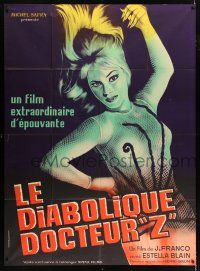 3e395 DIABOLICAL DR Z French 1p '66 directed by Jess Franco, different art of sexy blonde!