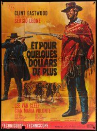 3e421 FOR A FEW DOLLARS MORE French 1p R70s Sergio Leone, art of Clint Eastwood by Jean Mascii!