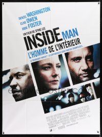 3e459 INSIDE MAN French 1p '06 Spike Lee, Denzel Washington, Clive Owen, Jodie Foster!