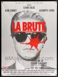 3e473 LA BRUTE French 1p '87 Guillemot, great image of guy in sunglasses with blood on his face!