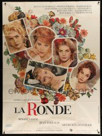 3e476 LA RONDE French 1p '64 different image of sexy Jane Fonda & four female co-stars!