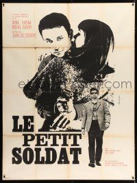 3e485 LE PETIT SOLDAT French 1p '63 Jean-Luc Godard, Anna Karina, art by Vaissier!