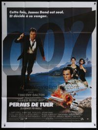 3e493 LICENCE TO KILL French 1p '89 Timothy Dalton as James Bond, he's out for revenge!