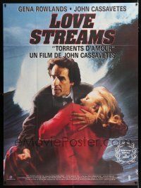 3e499 LOVE STREAMS French 1p '85 great image of John Cassavetes & Gena Rowlands by giant wave!