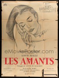 3e501 LOVERS French 1p '58 Louis Malle's Les Amants, Georges Allard art of pretty Jeanne Moreau!