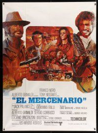 3e519 MERCENARY French 1p '69 cool spaghetti western art of gunslingers Jack Palance & Franco Nero!