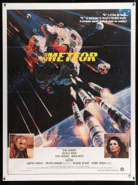 3e520 METEOR French 1p '79 Sean Connery, Natalie Wood, cool different sci-fi artwork!