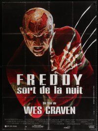 3e534 NEW NIGHTMARE French 1p '94 great different image of Robert Englund as Freddy Kruger!