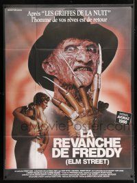 3e538 NIGHTMARE ON ELM STREET 2 French 1p '86 wild completely different close up of Freddy!