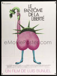 3e556 PHANTOM OF LIBERTY French 1p '84 Luis Bunuel, outrageous erotic Statue of Liberty art!