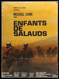 3e560 PLAY DIRTY French 1p '69 different Bourduge art of Michael Caine & World War II soldiers!
