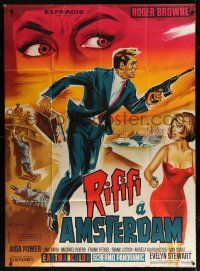 3e575 RIFIFI IN AMSTERDAM French 1p '67 Sergio Grieco, cool art with jewel thief & sexy babe!