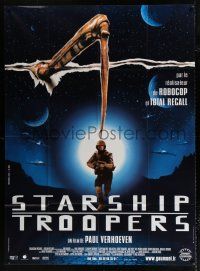 3e601 STARSHIP TROOPERS French 1p '97 Paul Verhoeven, Robert A. Heinlein, completely different!